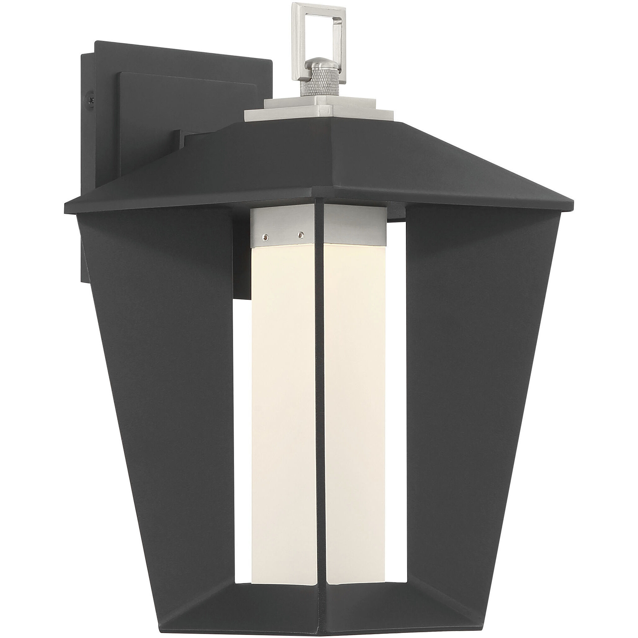 Andson LED 12.75 inch Satin Nickel-Sand Black Mix Outdoor Wall Sconce