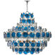Galahad 12 Light 43 inch Contemporary Silver Leaf and Silver Chandelier Ceiling Light, Large