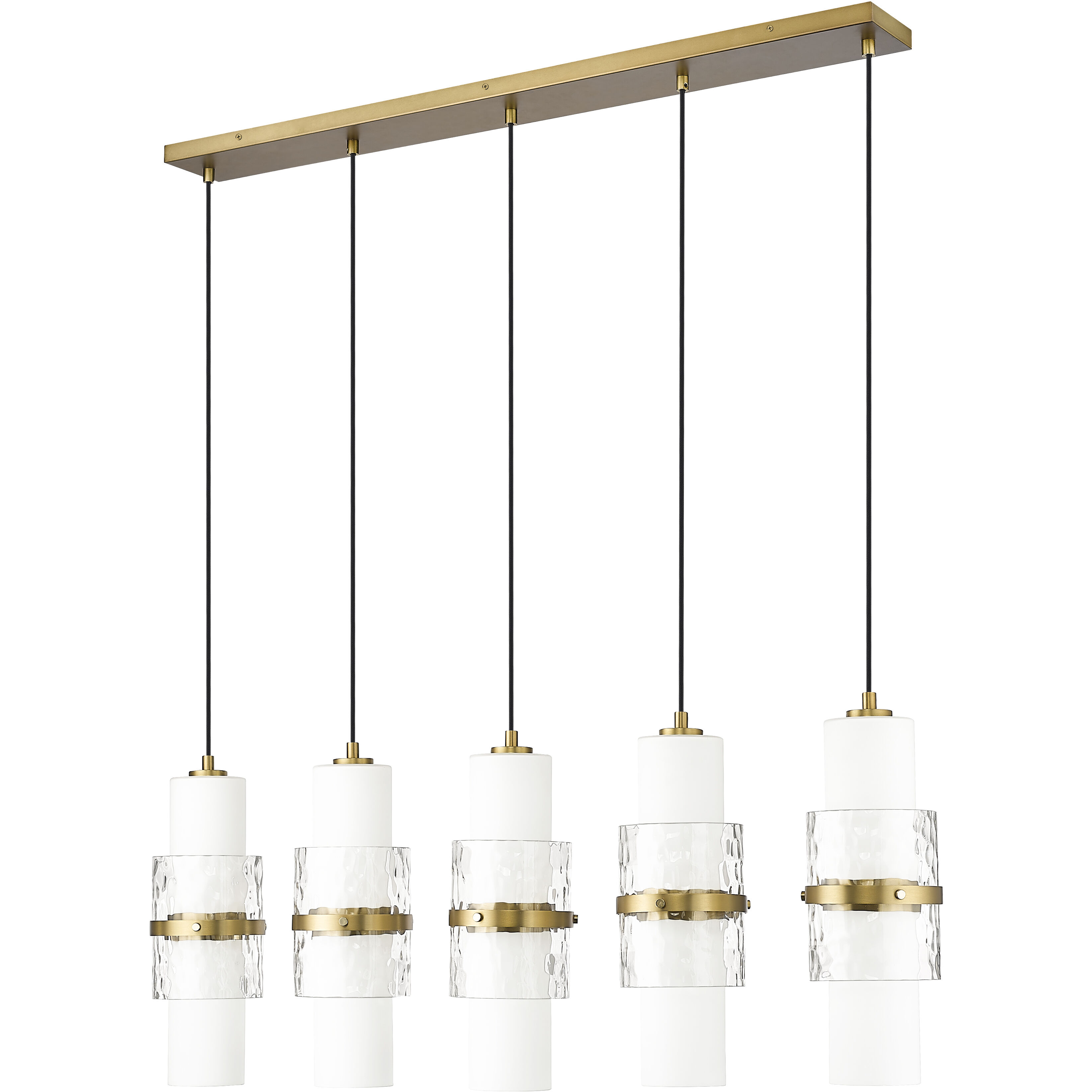 Cayden 5 Light 42 inch Modern Gold Linear Chandelier Ceiling Light