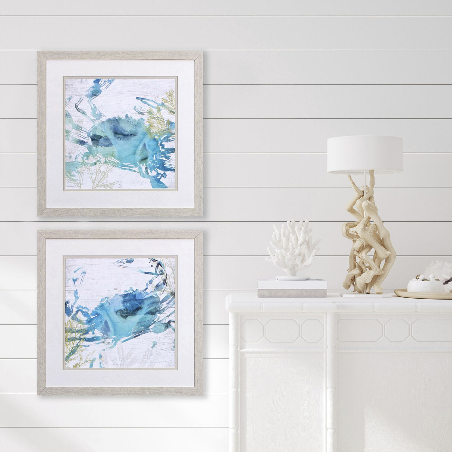 Waterside Teal and Blue and Green and Turquoise Framed Art, Propac