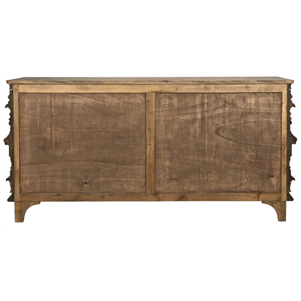 Bernard Dark Walnut Dresser, 6 Drawer