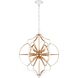 Laguna Beach 6 Light 26 inch Gold with White Chandelier Ceiling Light