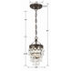 Calypso 1 Light 7.25 inch Vibrant Bronze Chandelier Ceiling Light