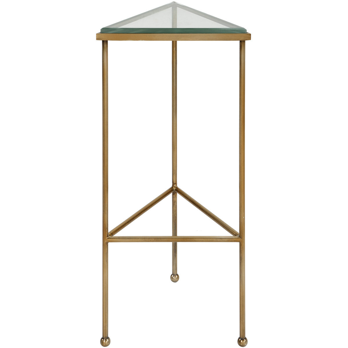 Giza 22 X 10 inch Brushed Gold and Glass Drink Table