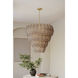 Marclaire 15 Light 32.75 inch Legacy Brass Pendant Ceiling Light in Grey Textured Handmade Glass