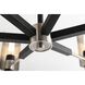 Pilsen 6 Light 30 inch Carbide Black W Satin Nickel Accents Chandelier Ceiling Light