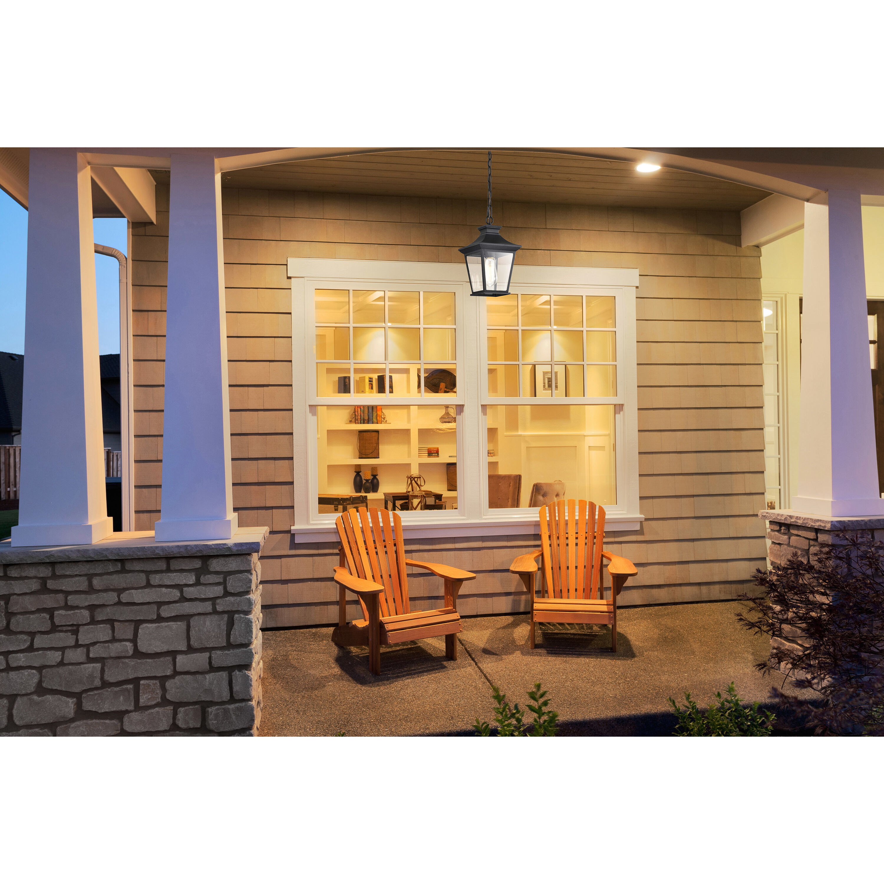 Jasper 8 inch Matte Black Outdoor Hanging Lantern