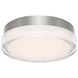 Dot LED 6.25 inch Stainless Steel Flush Mount Ceiling Light in 3000K, dweLED