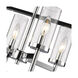 Smyth 4 Light 21 inch Chrome Chandelier Ceiling Light in Clear Glass