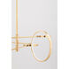 Saturn LED 44.5 inch Aged Brass Chandelier Ceiling Light