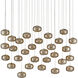 Pepper 30 Light 54 inch Painted Silver/Nickel Multi-Drop Pendant Ceiling Light
