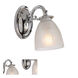 Traditional Brass 1 Light 4.5 inch Polished Chrome Bath Sconce Wall Light