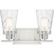 Vaughan 2 Light 14.25 inch Satin Nickel Bathroom Vanity Light Wall Light