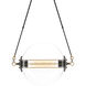 Otto 2 Light 28.4 inch Black with Brass Accents Pendant Ceiling Light in Stainless Steel Mesh tube, Sphere