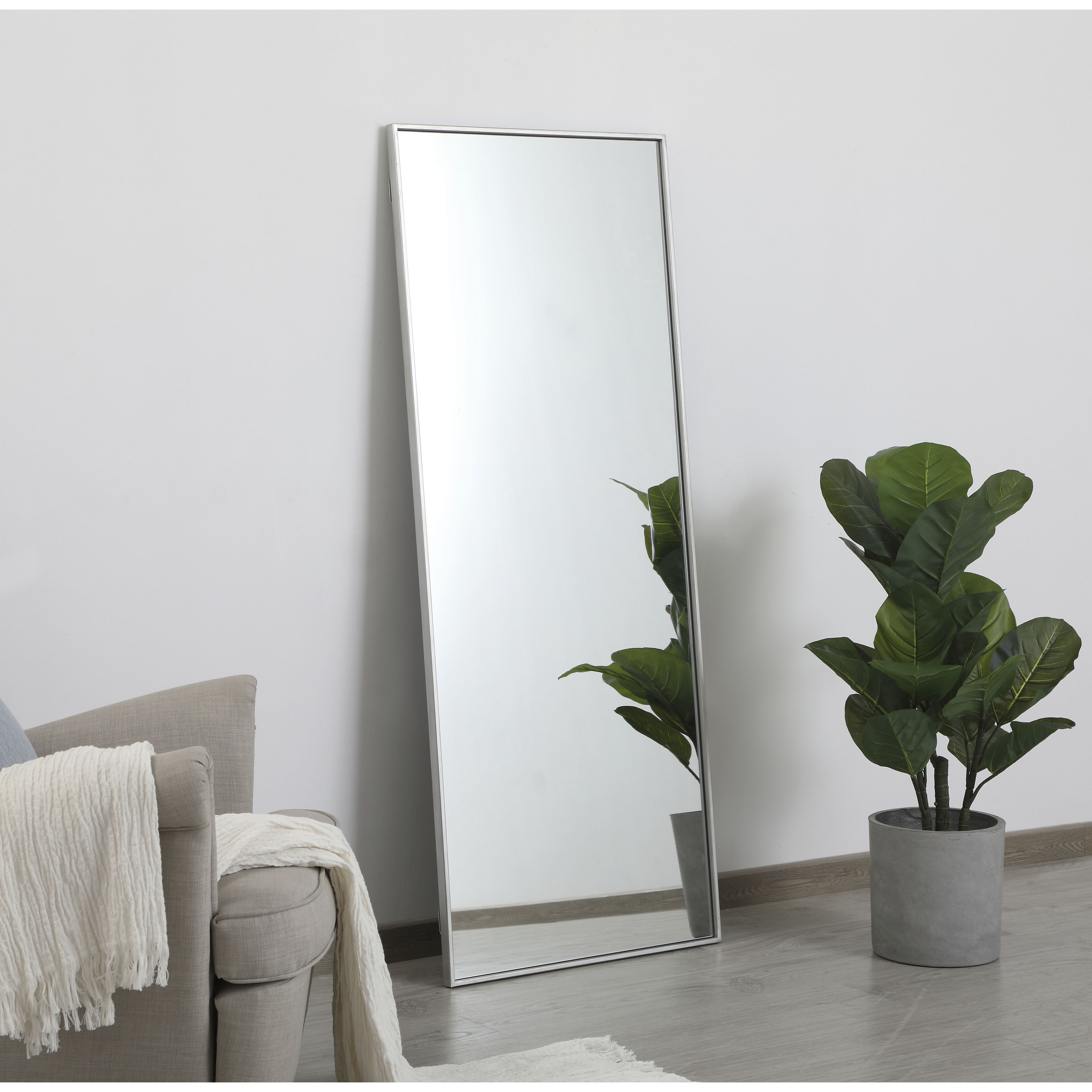Monet 60 X 24 inch Silver Wall Mirror