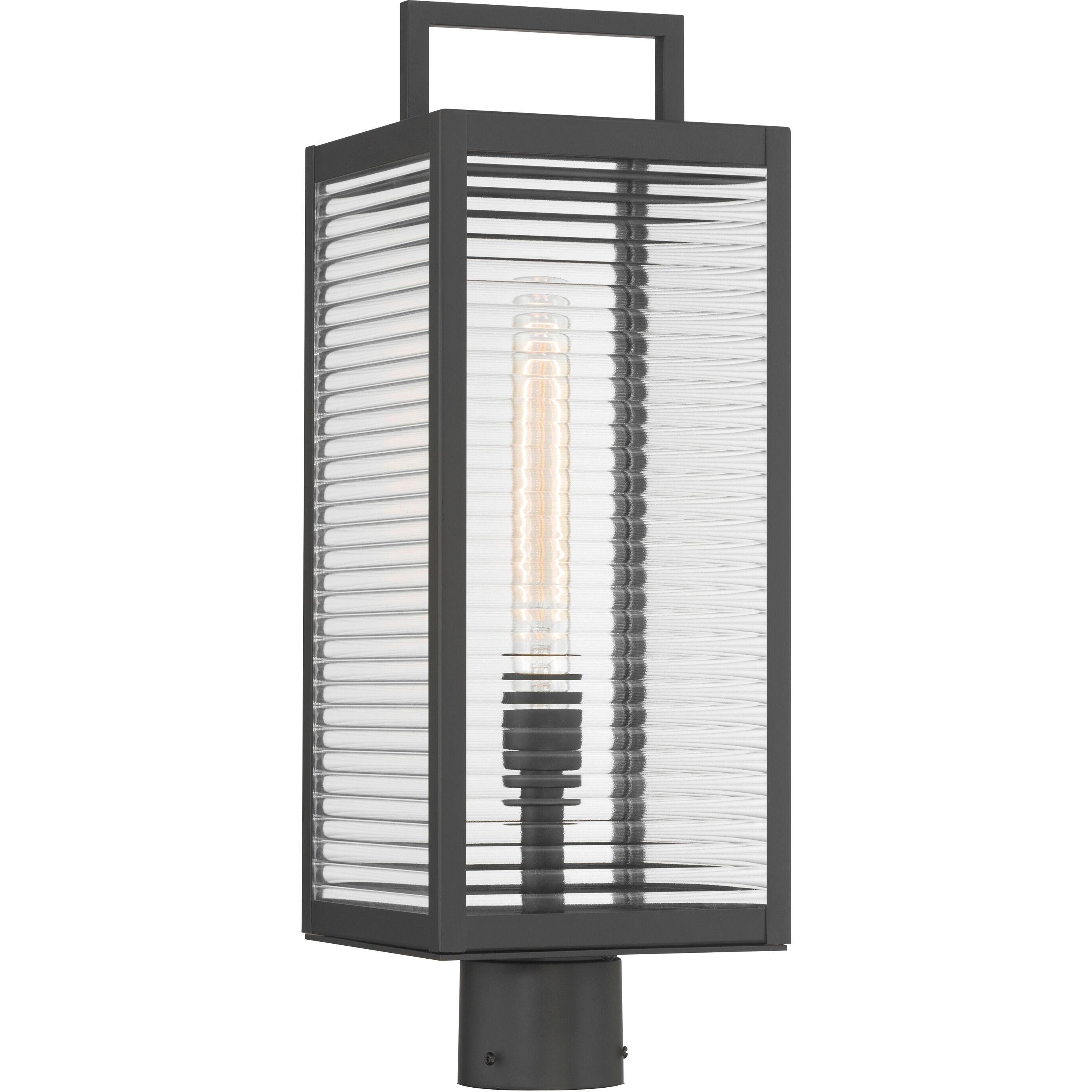 Edgewood 1 Light 21.5 inch Dark Matte Black Outdoor Post Mount