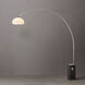 Iconic 95 inch 14 watt Satin Nickel and Black Arc Floor Lamp Portable Light