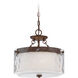 Kenswick 3 Light 14 inch Peruvian Bronze Convertible Semi Flush Ceiling Light, Convertible to Pendant