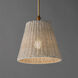 Baja 1 Light 12 inch Natural Aged Brass Single Pendant Ceiling Light
