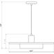 Ludo LED 20 inch Matte White and Modern Gold Pendant Ceiling Light