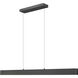 Hudson Linear Chandelier Ceiling Light in Matte Black