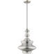 Art Glass 1 Light 12.25 inch Brushed Nickel Mini Pendant Ceiling Light