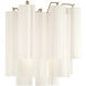 Addis Bath Wall Light in Tronchi Glass White