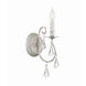 Ashton Bath Sconce Wall Light in Clear Swarovski Strass, Olde Silver