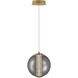 Atomo LED 8.75 inch Gold Pendant Ceiling Light