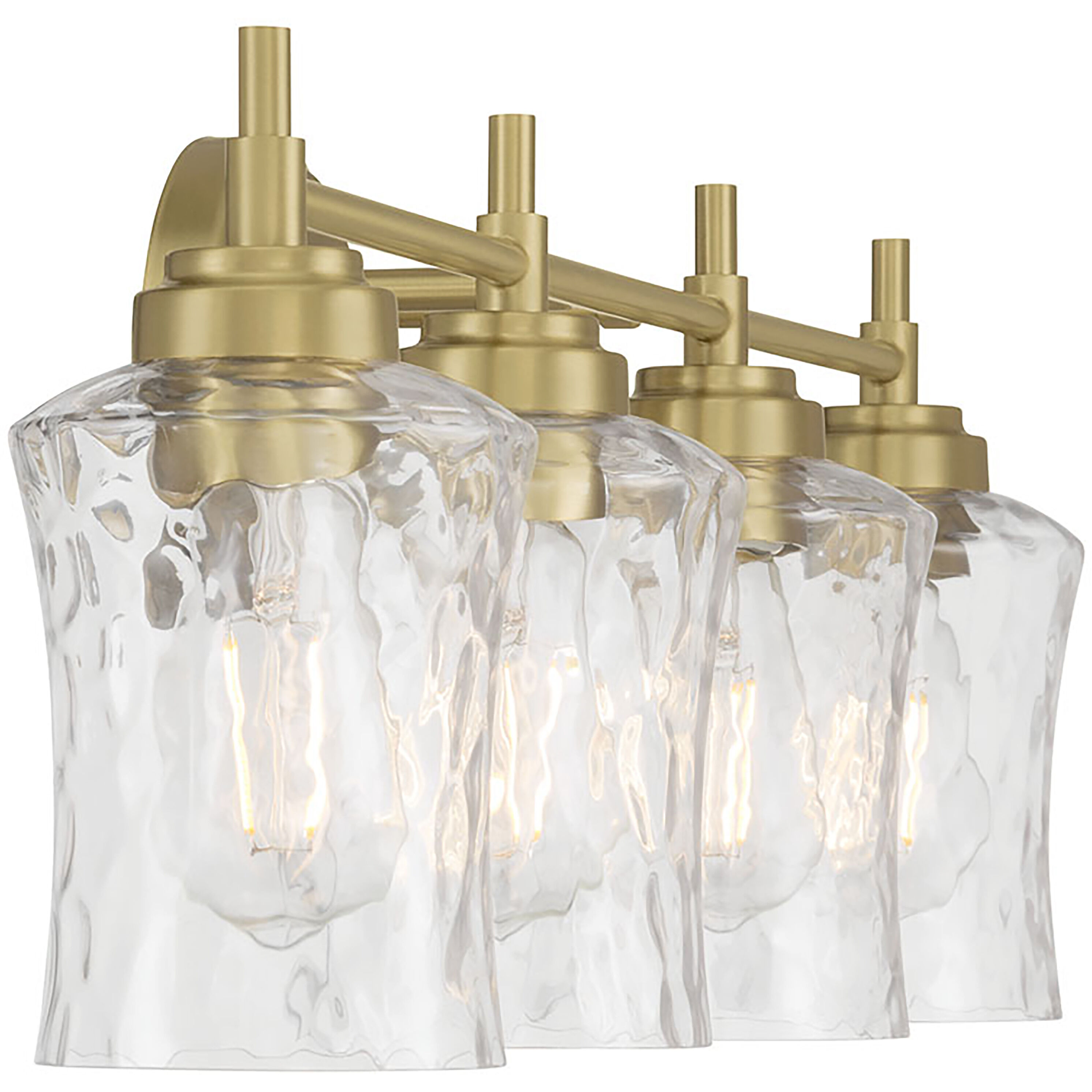 Clarvyn 4 Light 29.25 inch Vintage Brass Bathroom Vanity Light Wall Light