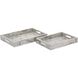 Eaton White with Black Tray, Set of 2