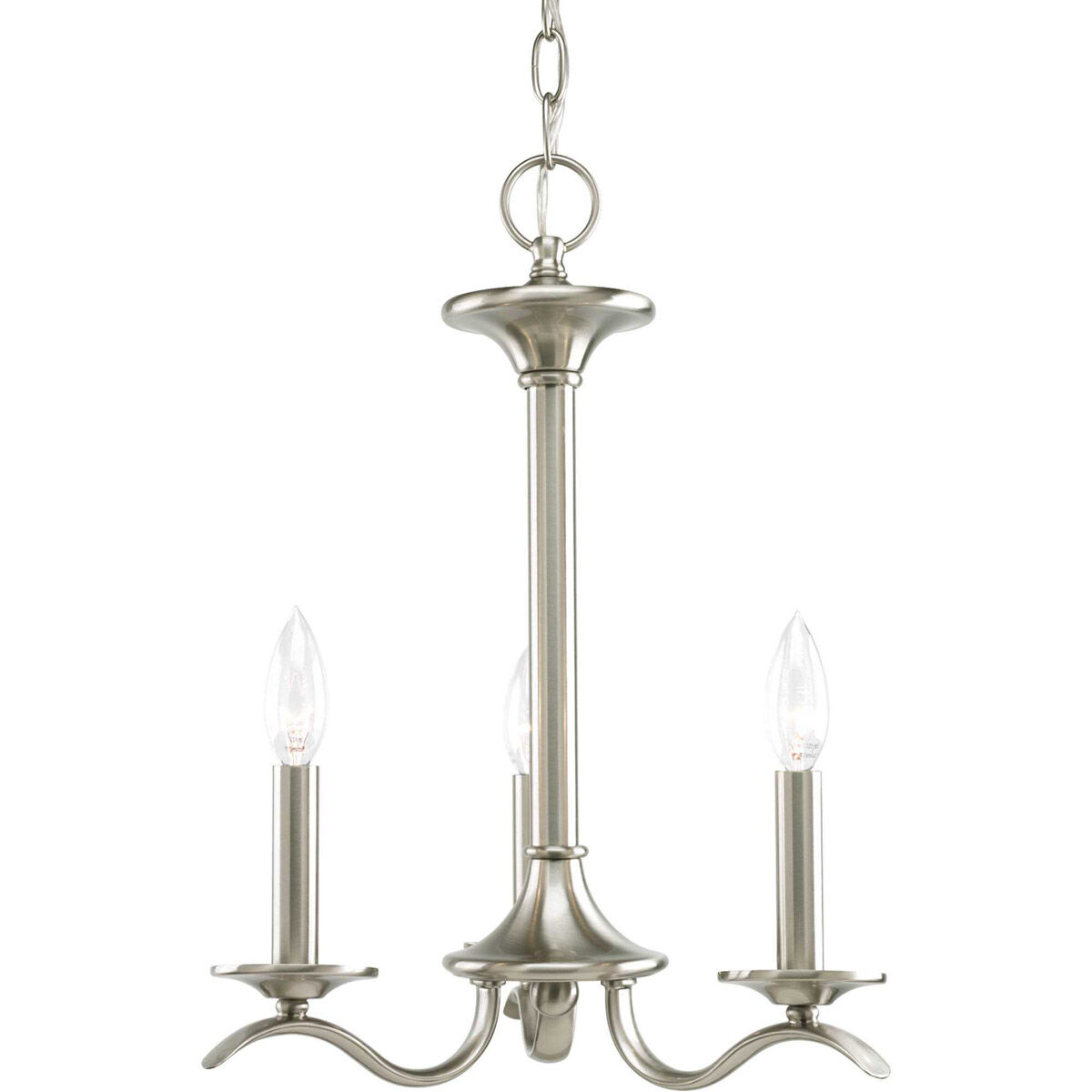 Inspire 3 Light 17 inch Brushed Nickel Chandelier Ceiling Light