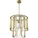 Melody 1 Light 25 inch Satin Brass Pendant Ceiling Light