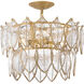 Amira 4 Light 19 inch Distressed Brass Convertible Semi Flush Ceiling Light