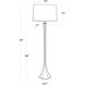Lillian 64 inch 150.00 watt Gold Leaf Floor Lamp Portable Light