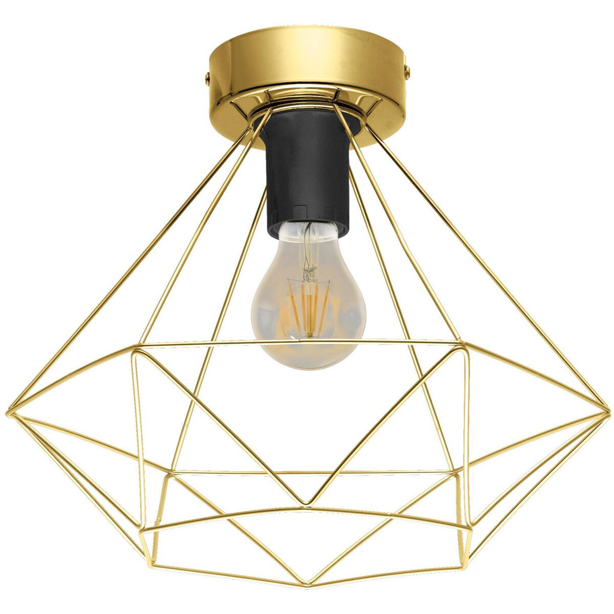 Tarbes 1 Light 12.8 inch Brushed Brass Flush Mount Ceiling Light