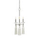 Marquette LED 11 inch Polished Nickle and White Chandelier Ceiling Light