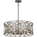 Hexly 6 Light 28 inch Bronze and Sultry Silver Pendant Ceiling Light