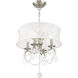Newcastle 4 Light 16 inch Brushed Nickel Convertible Mini Chandelier/Ceiling Mount Ceiling Light
