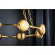 Riviere LED 40 inch Vintage Gold Leaf Chandelier Ceiling Light