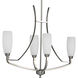 Anna 4 Light 12.5 inch Brushed Nickel Chandelier Ceiling Light