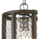 Renaissance Invention 1 Light 8 inch Aged Wood with Weathered Zinc Mini Pendant Ceiling Light