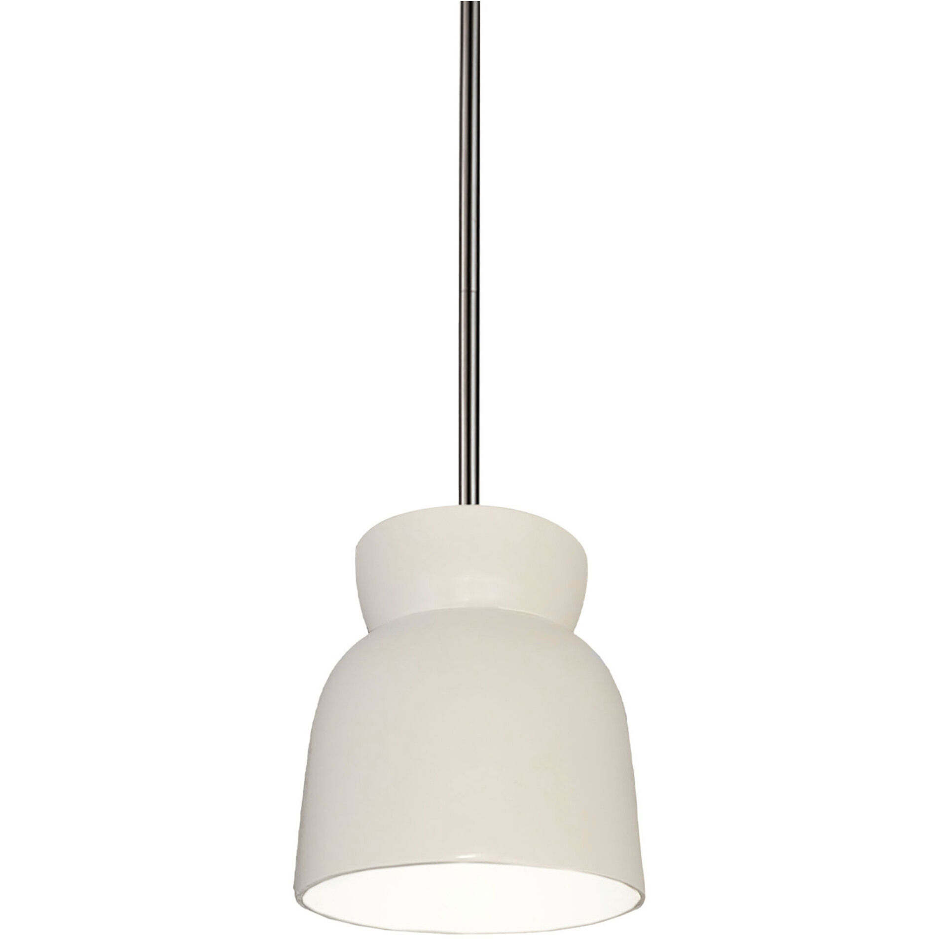 Radiance Collection LED 8 inch Midnight Sky and Matte White with Antique Brass Pendant Ceiling Light