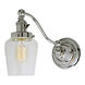 Soho Liberty 12 inch 100 watt Polished Nickel Swing Arm Wall Sconce Wall Light in Clear Glass, 9, Half Swing