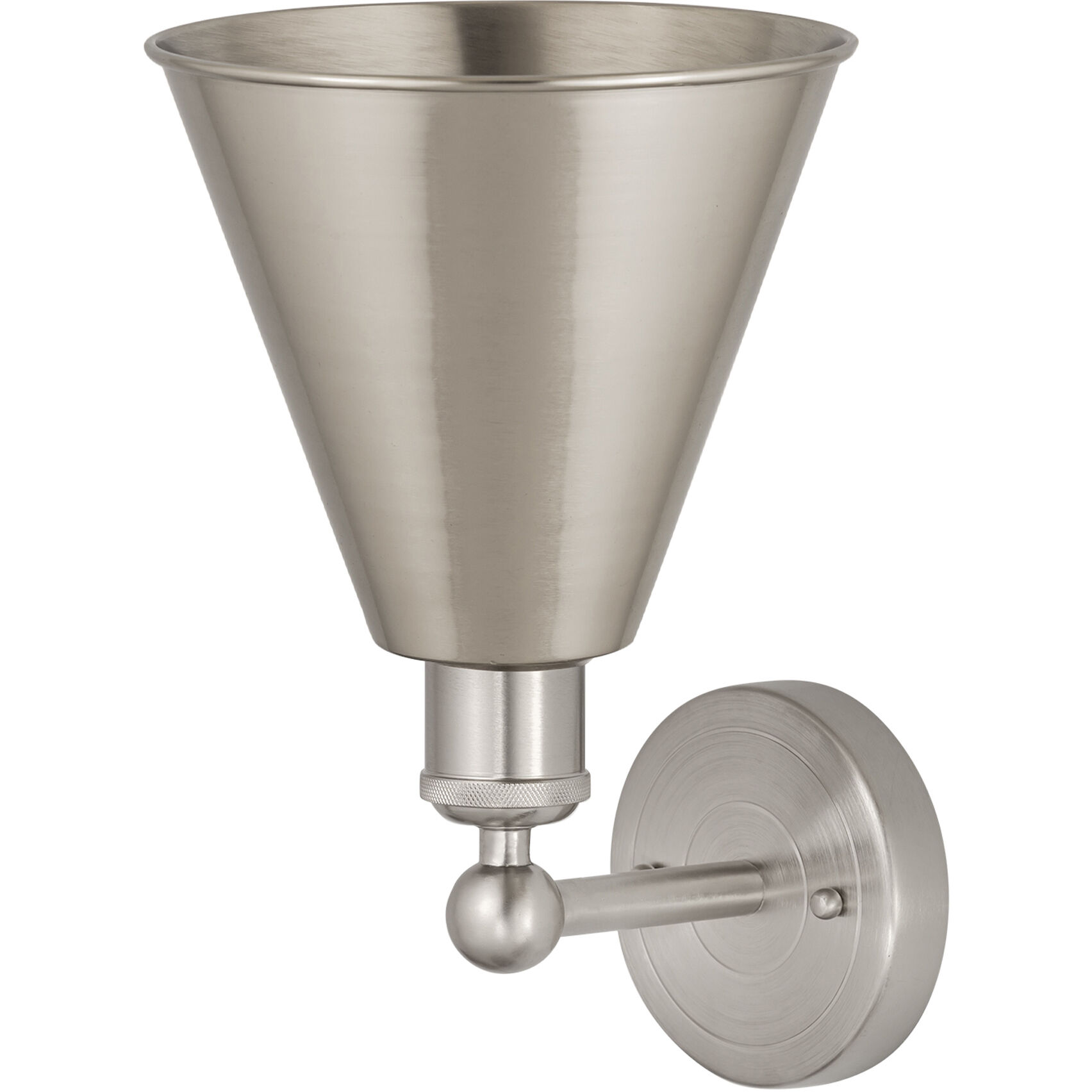 Ballston Cone 1 Light 8 inch Satin Nickel Sconce Wall Light
