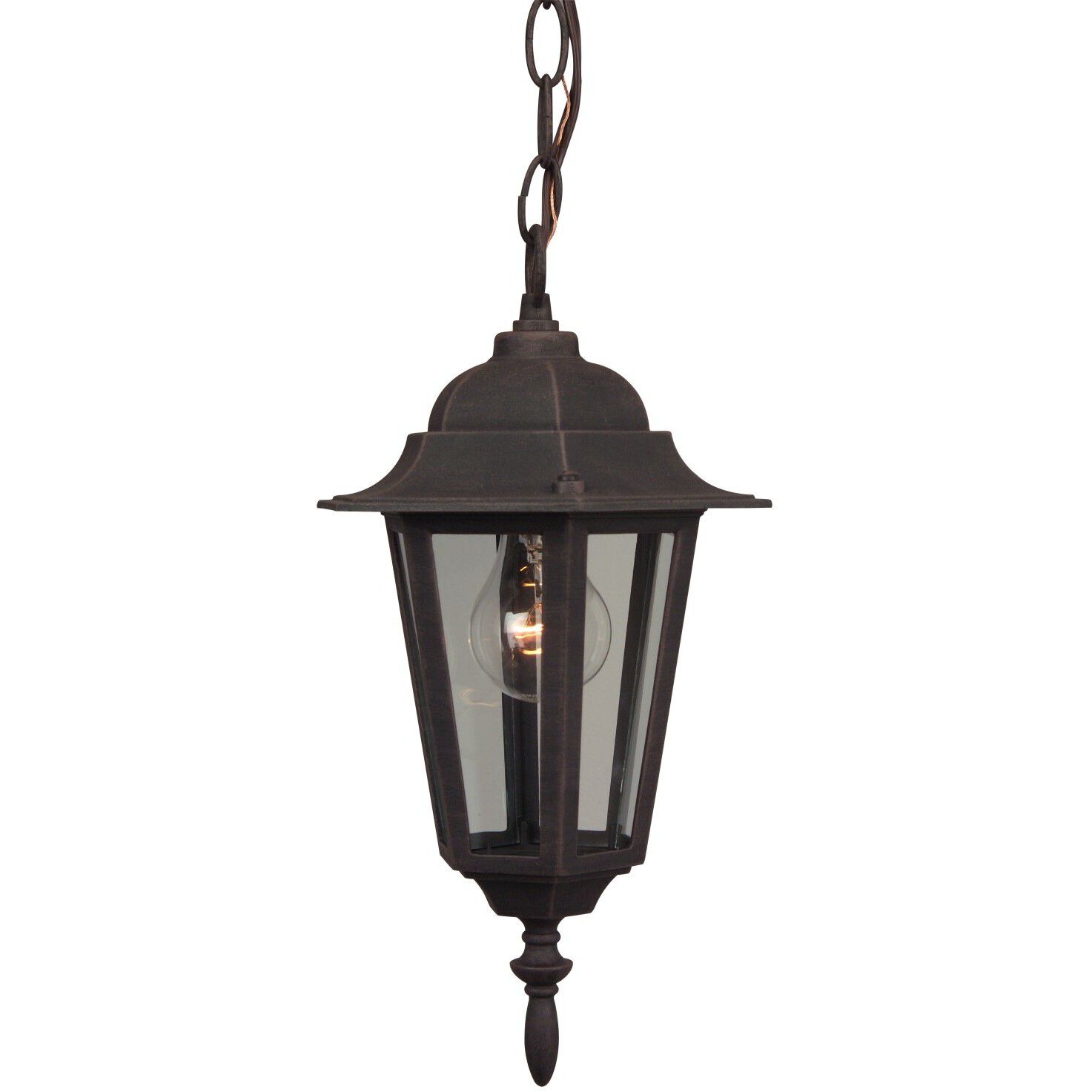 Straight Glass 1 Light 8.00 inch Outdoor Pendant/Chandelier
