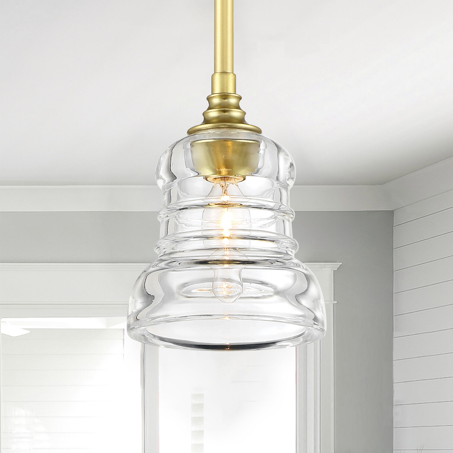 Gregory 1 Light 5 inch Aged Brass Mini Pendant Ceiling Light