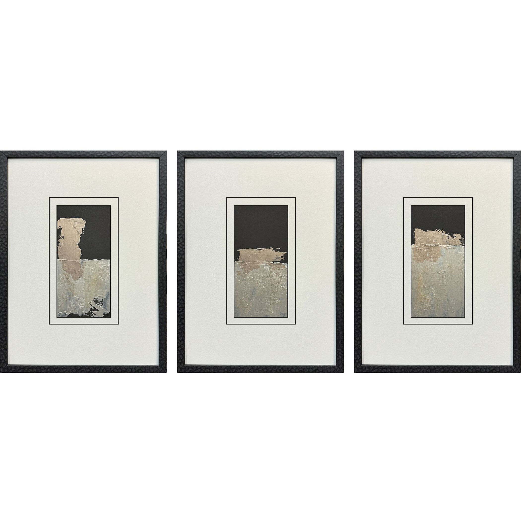 Reverie Black and Beige and Metallic Framed Art, The Studio