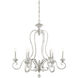 Newport 6 Light 31.75 inch Coastal Weathered White Chandelier Ceiling Light