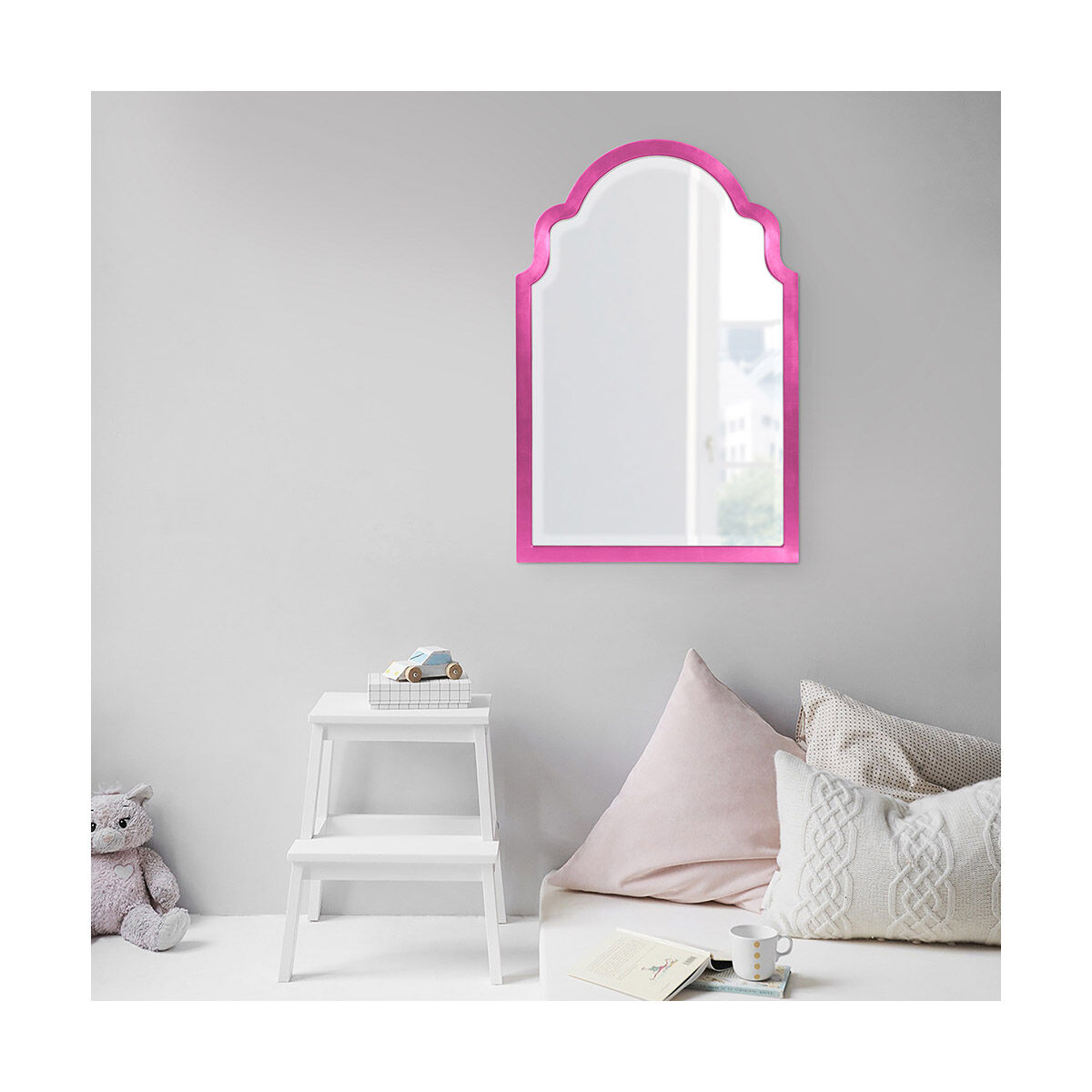 Sultan 36 X 24 inch Glossy Hot Pink Wall Mirror
